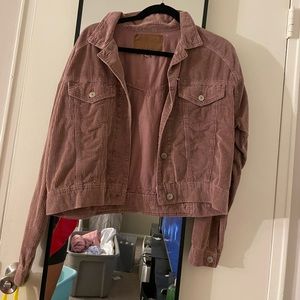 American eagle thin denim jacket (ripped material)